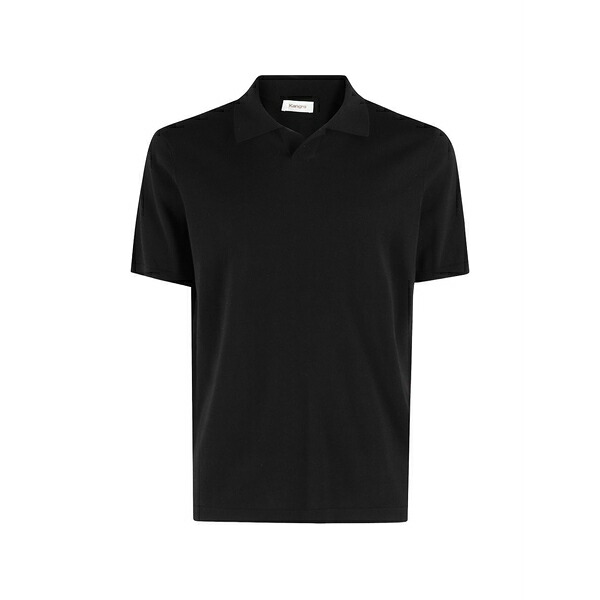 カングラ  メンズ スポーツシャツ トップス Short-sleeve polo shirt Black