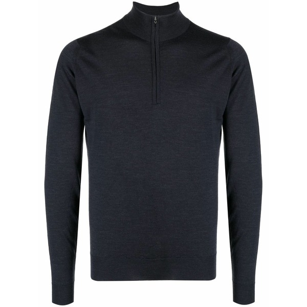 ジョンスメドレー メンズ 編み物\u0026プルオーバー アウター Barrow zip pullover jumper Black