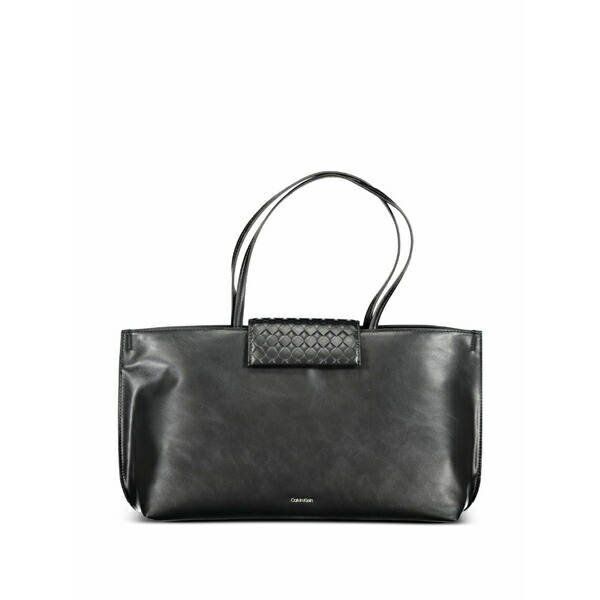 カルバンクライン レディース トートバッグ 御徒面子 Woven-detail tote bag Black