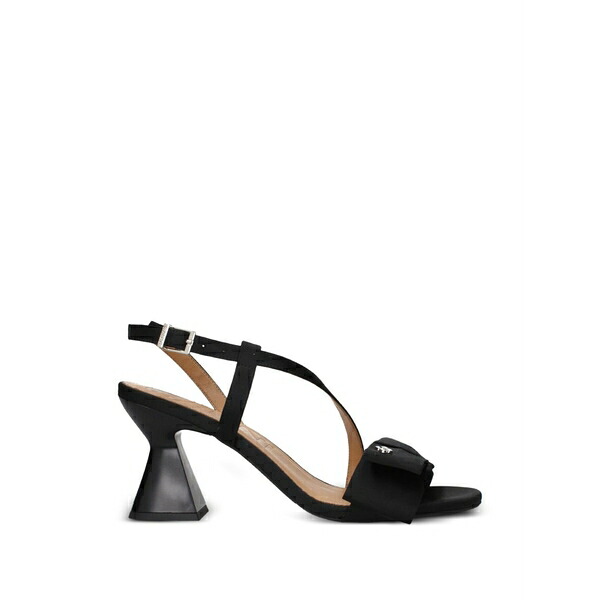 ガニー レディース サンダル シューズ Big bow open-toe sandals Black