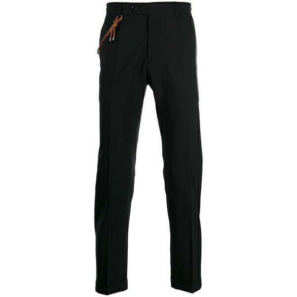 ベルウィッチ メンズ カジュアルパンツ ボトムス Chinos with rope detail Black｜asty