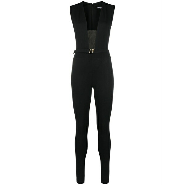 ディースクエアード レディース 衣裳 トップス Plunge-neck jumpsuit Black