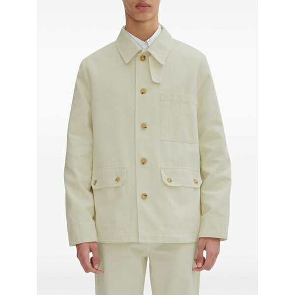 アーペーセー メンズ 上衣＆上衣 アウター Button-up shirt jacket White