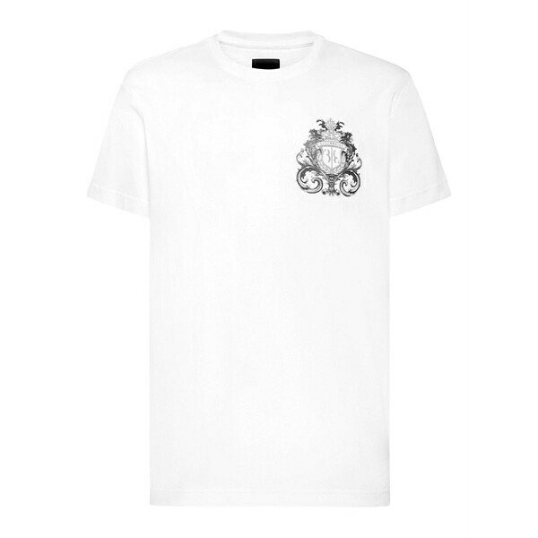 ビリオネア メンズ プルオーバー トップス Crest-print t-shirt White