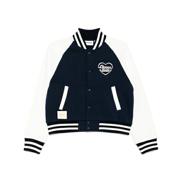 黒茶 レディース 上衣＆上衣 アウター Logo-embroidered jacket Blue