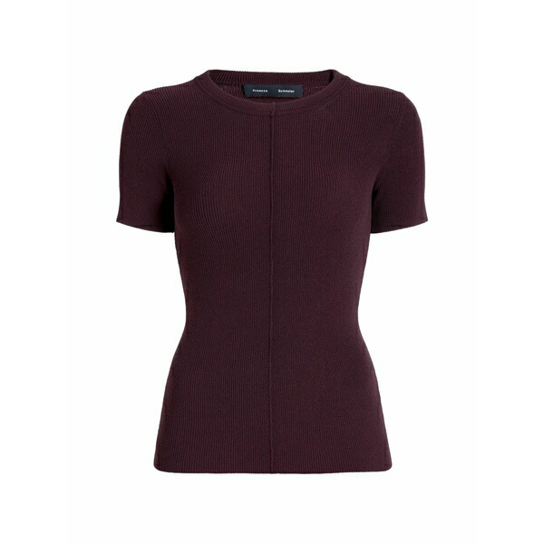 プロエンザショラー レディース ティーシャツ トップス Sky ribbed-knit t-shirt Purple