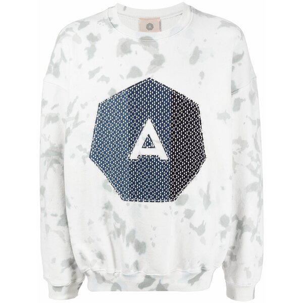 アル化学者 メンズ パーカー・スウェットシャツ アウター Logo crew-neck sweatshirt White