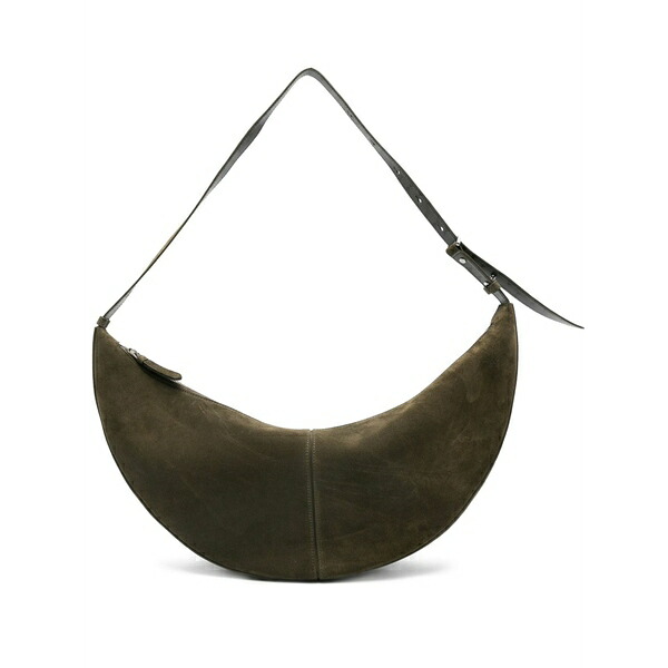 プロエンザショラー レディース ショルダーバッグ 御徒面子 Slide suede shoulder bag Green