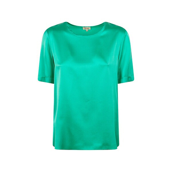 ハープルオーバー レディース ティーシャツ トップス Satin-finish t-shirt Green