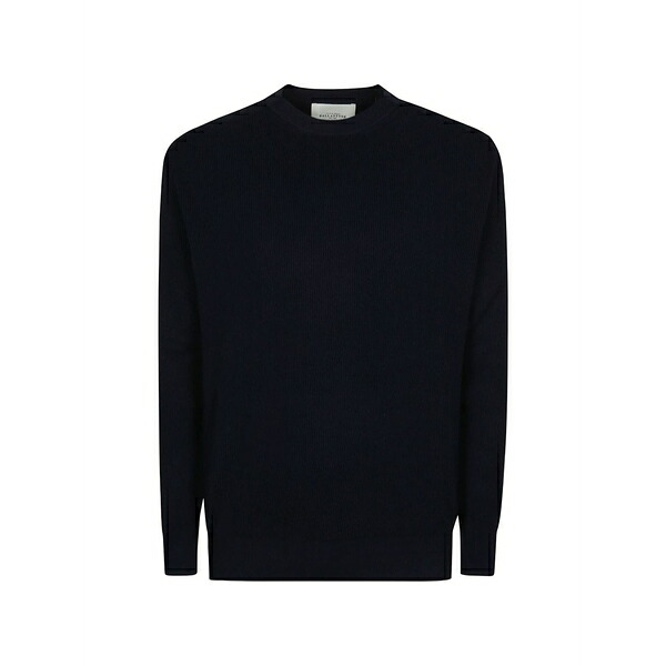 バランタイン メンズ 編み物\u0026プルオーバー アウター Ribbed-knit sweater Blue