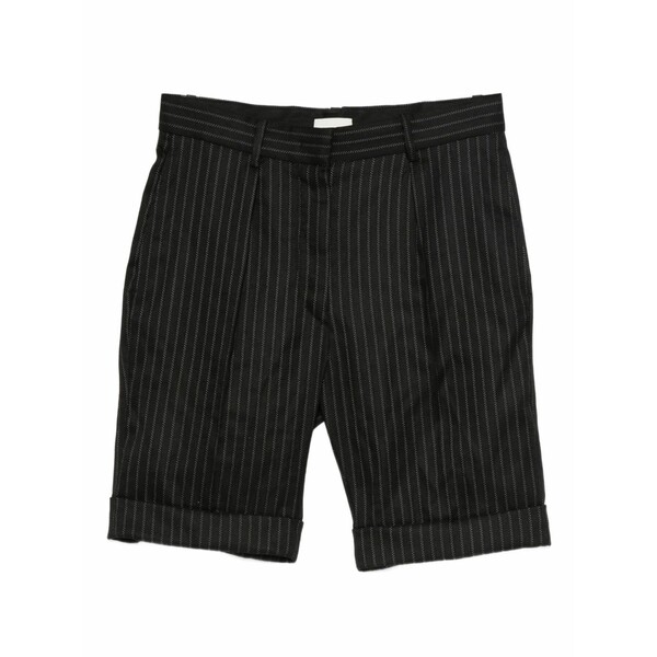 イザ呼びりん マラン レディース 心地よいズボン下 ボトムス Pinstripe shorts Black