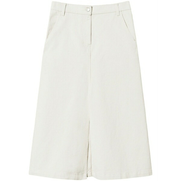 ツイン書き割り レディース スコート ボトムス Organic cotton MIDI skirt  Neutrals