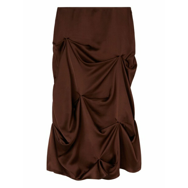 ガニー レディース スコート ボトムス Gathered MIDI skirt Brown
