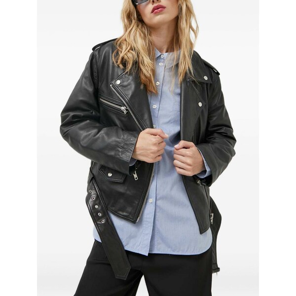ゲタス レディース 上衣＆上衣 アウター Madigz leather jacket Black