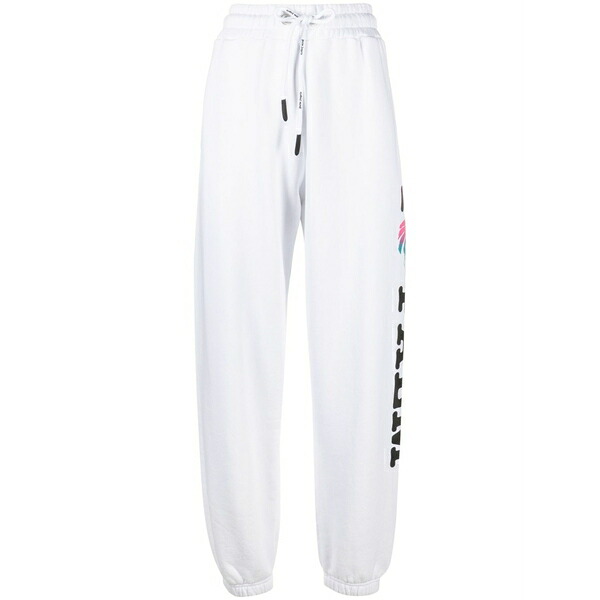 パーム・エンジェルス レディース 心地よいズボン下 ボトムス Logo-print cotton track pants White
