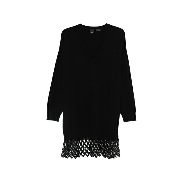 ピンコ レディース 衣裳 トップス Sequinned mini dress Black
