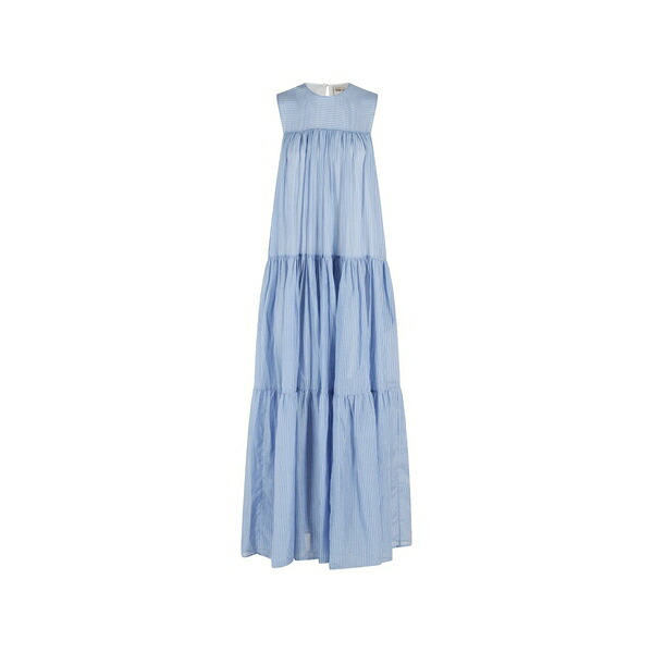 セミクチュール レディース 衣裳 トップス Luigia striped tiered dress Blue