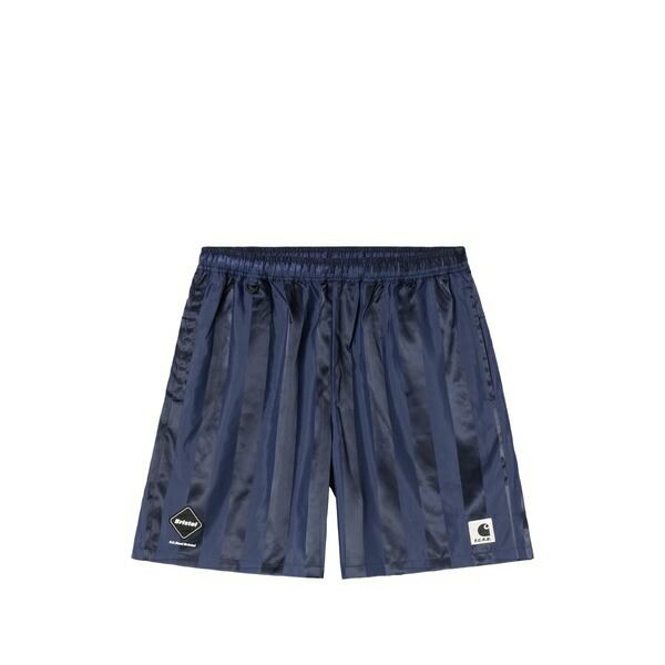 鉄道車両ハート型 メンズ 心地よいズボン下 ボトムス X f.c.real bristol striped-satin track shorts Blue
