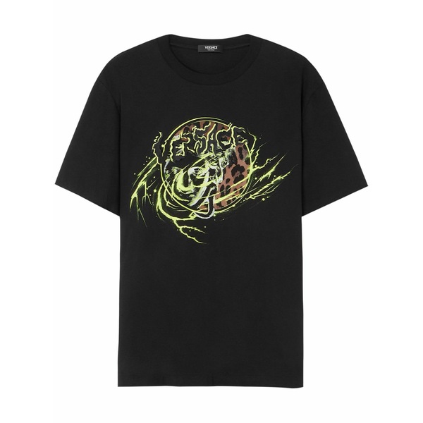 ヴェルサーチ メンズ ティーシャツ トップス Medusa punk t-shirt Black