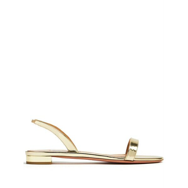 アクアズーラ レディース サンダル シューズ Metallic leather sandals Gold