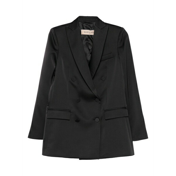 ブランカ ヴィータ レディース 上衣＆上衣 アウター Double-breasted blazer Black