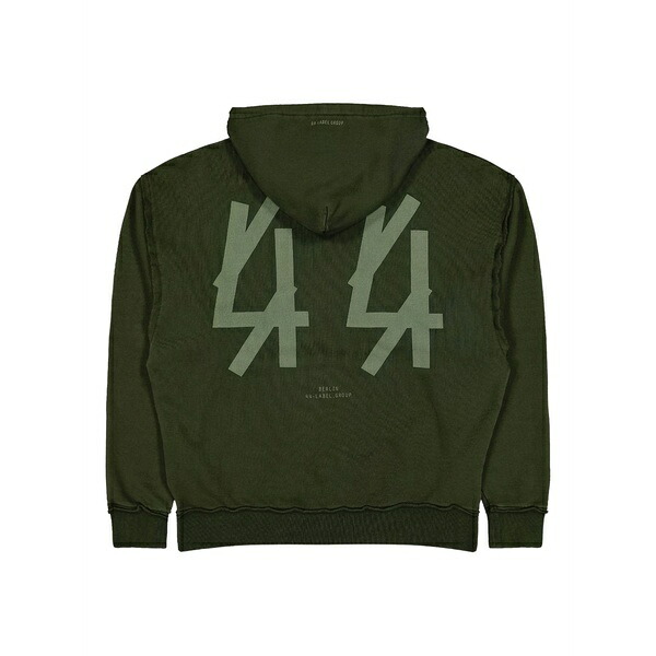 フォーティーフォー・レーベル・グループ メンズ パーカー・スウェットシャツ アウター Logo-print kangaroo-pocket hoodie Green