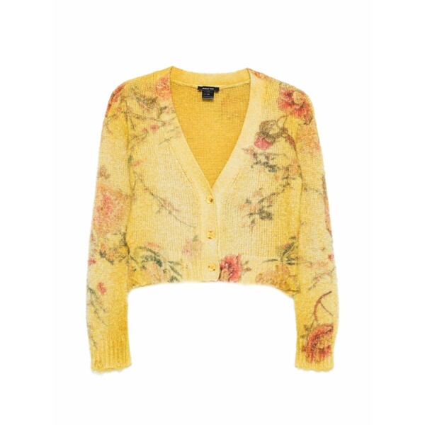 アヴァントワ レディース ジレー アウター Floral cardigan Yellow