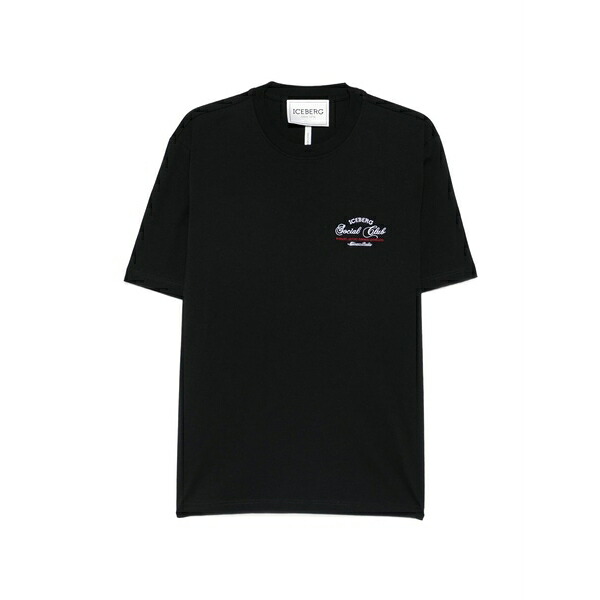 アイスバーグレタス メンズ ティーシャツ トップス Logo crew neck t-shirt Black