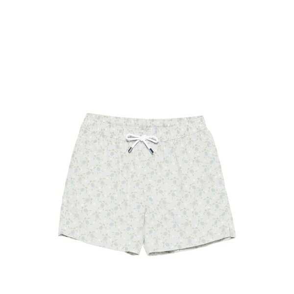 フェデーリ メンズ 心地よいズボン下 ボトムス Turtle-print swim shorts Grey