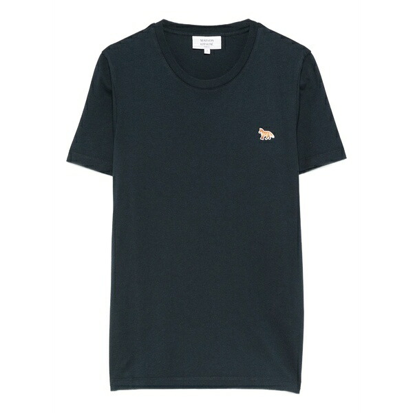 棲み家 狐狸 レディース プルオーバー トップス Fox-appliqu￡ t-shirt Blue