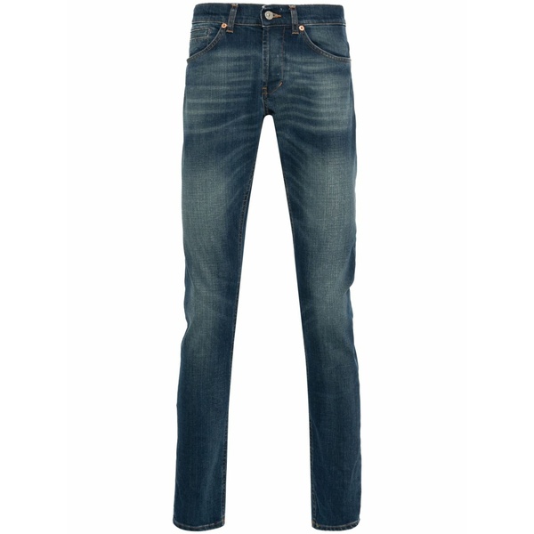 ドンダップ メンズ ジーンズズボン下 ボトムス George logo-print jeans Blue
