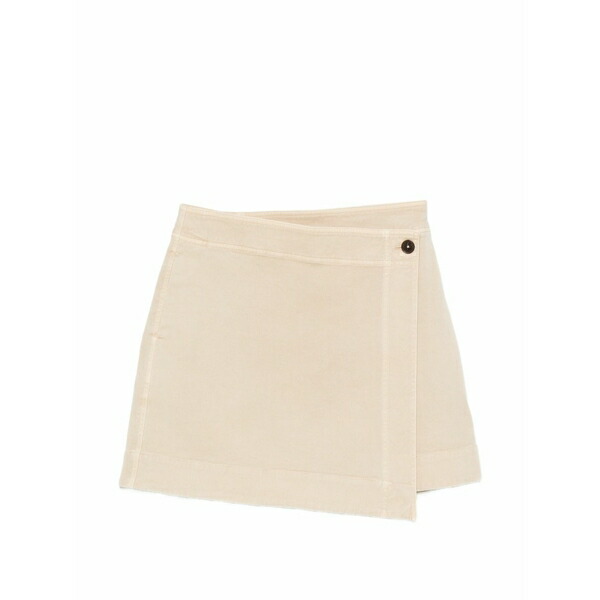 クローズド レディース スコート ボトムス Wrap-style button-fastening skirt Neutrals