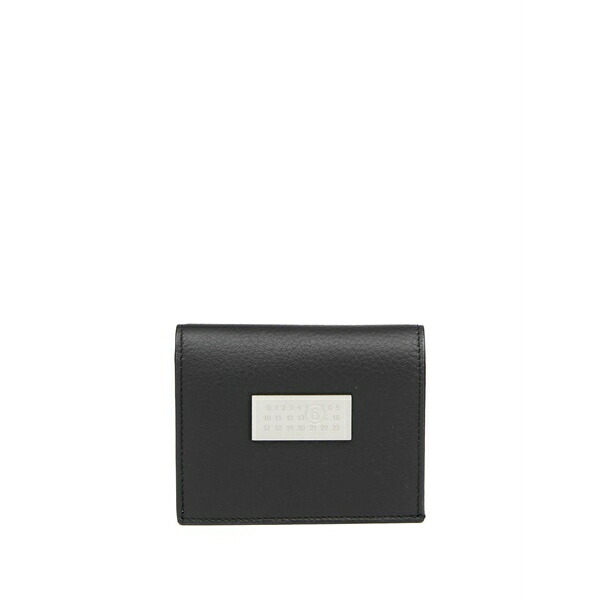 マルタンマルジェラ メンズ 銭入れ 添え物 Numeric ビスマス-fold leather wallet Black