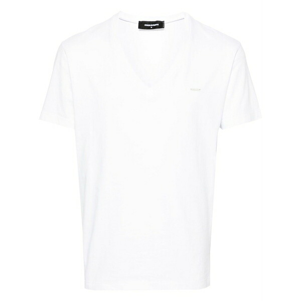 ディースクエアード メンズ プルオーバー トップス Cool v-neck t-shirt White