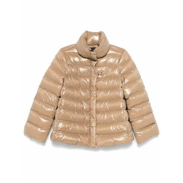 フェイ レディース 上衣＆上衣 アウター Funnel-neck puffer jacket Neutrals