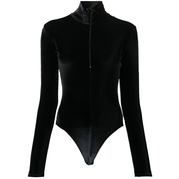 フィリッパコー レディース ティーシャツ トップス Zip-up velvet body Black