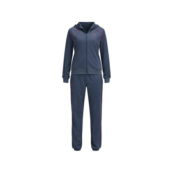 アンダーアーマー レディース パーカー・スウェットシャツ アウター Rival piped-trim tracksuit Blue