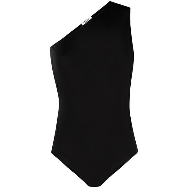 ウォルフォード レディース カットソー トップス One-shoulder asymmetrical bodysuit Black