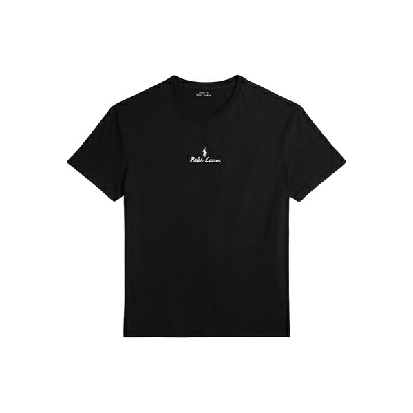 ラルフローレン メンズ ティーシャツ トップス Logo-embroidered t-shirt Black