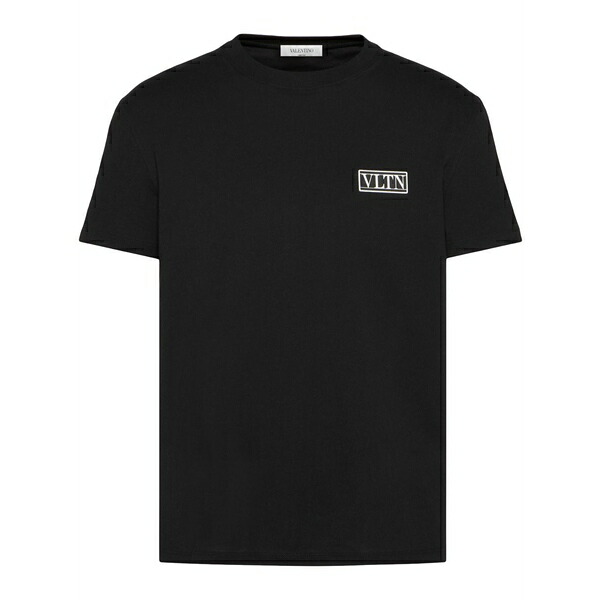 ヴァレンティノ ガラヴァーニ メンズ プルオーバー トップス Vltn logo-patch t-shirt Black