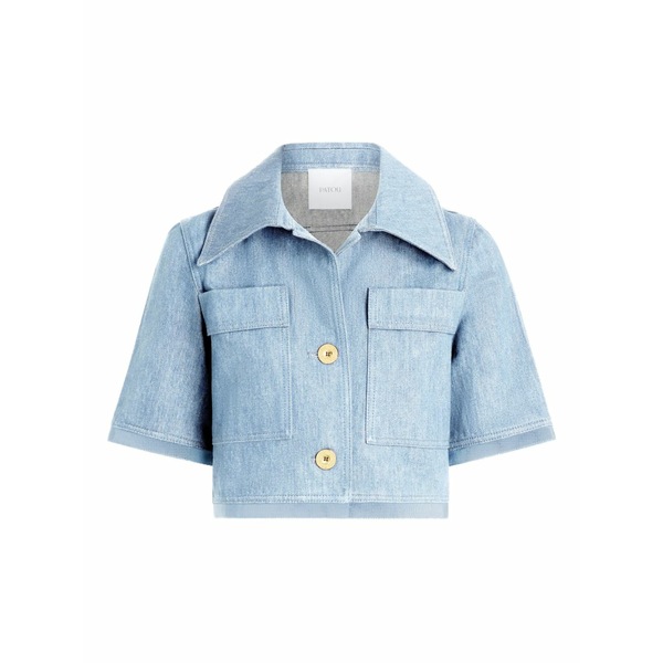 ジャンパトゥ レディース 上衣＆上衣 アウター Short-sleeves cropped jacket Blue