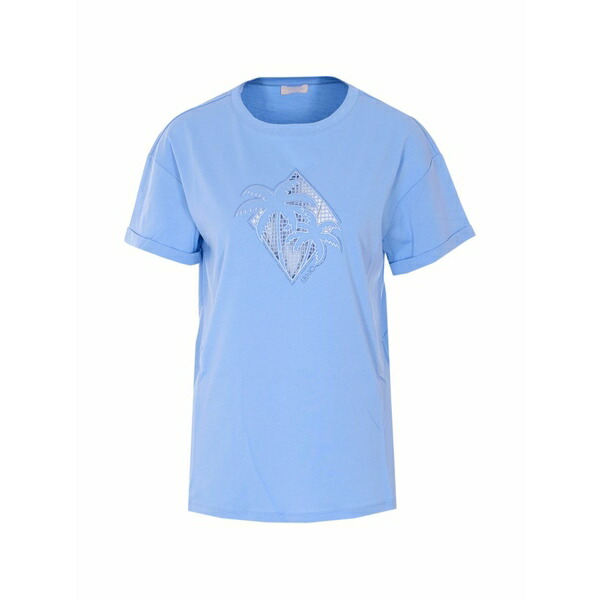 リュージョー レディース ティーシャツ トップス Crystals-embellished t-shirt Blue