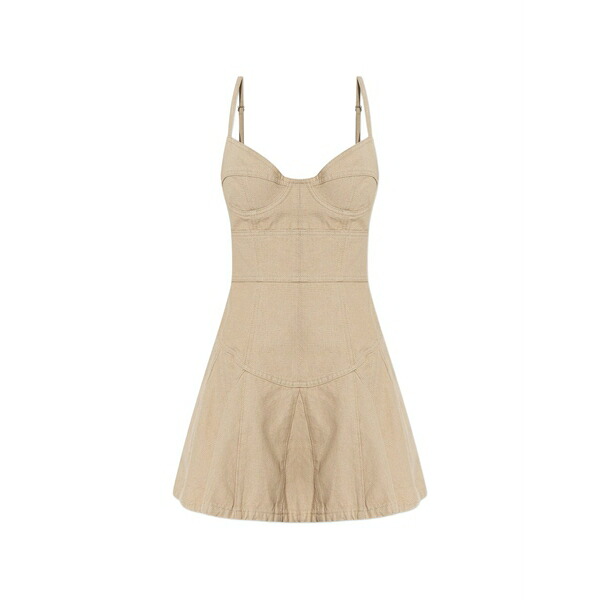 ディースクエアード レディース 衣裳 トップス Bustier-style flared dress Neutrals