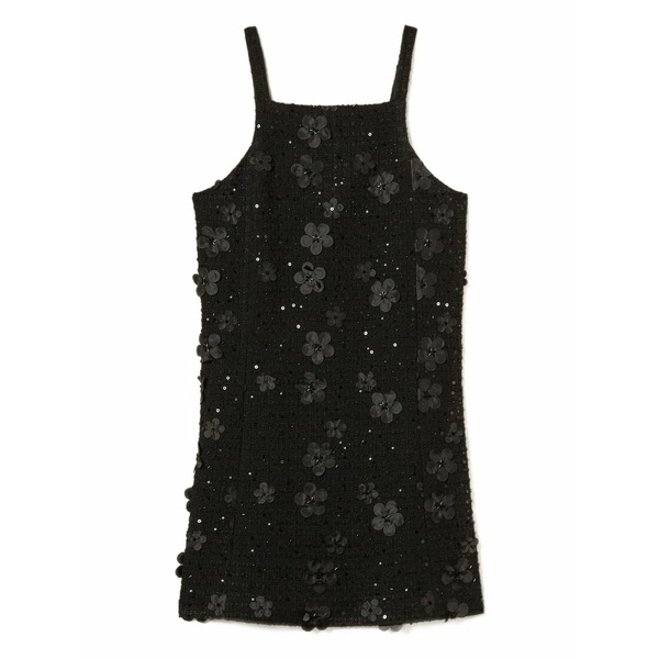 ツイン書き割り レディース 衣裳 トップス Mini boucl￡ floral dress Black