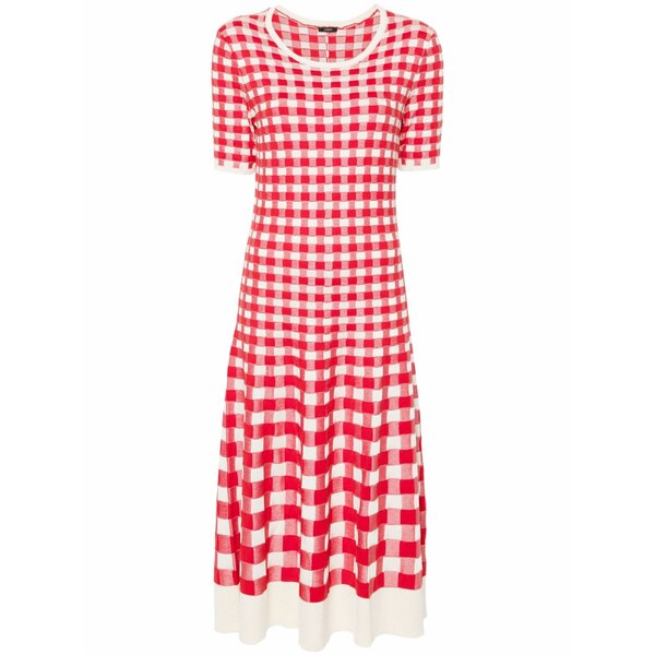 ジョセフ レディース 衣装 トップス Gingham-jacquard MIDI dress Red