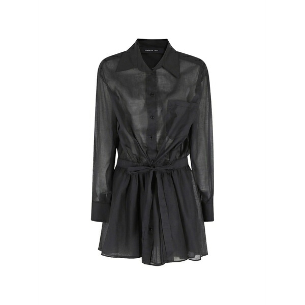 フェデリカ・トシ レディース 衣裳 トップス Drawstring-waist muslin dress Black
