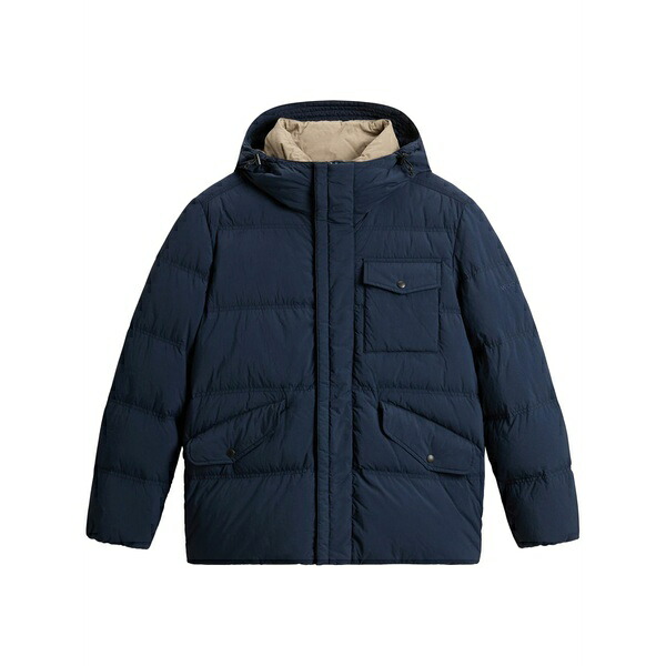 羊毛 分限者 メンズ 上衣＆上衣 アウター Hooded padded jacket  Blue
