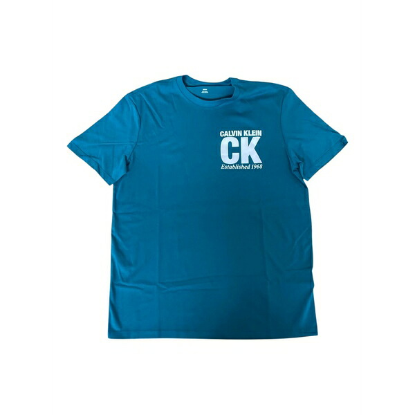カルバンクライン メンズ Tシャツ トップス Logo-print t-shirt Blue|asty