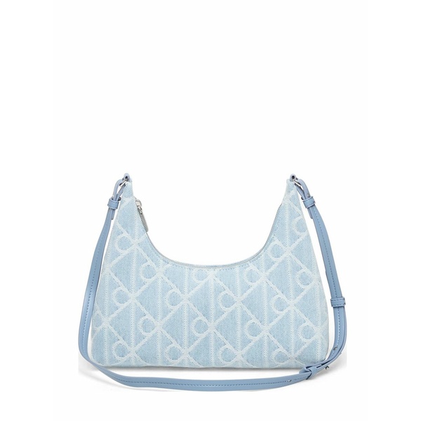 カルバンクライン レディース ショルダーバッグ 御徒面子 Monogram-pattern shoulder bag Blue