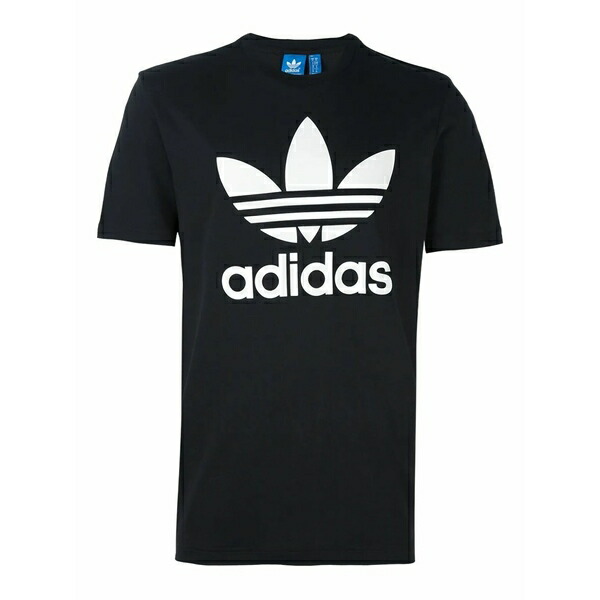 アディダス メンズ プルオーバー トップス Adidas originals trefoil t-shirt Black